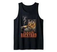 I'Ll Be In The Backyard Funny Cigar Bourbon Whiskey Lover Camiseta sin Mangas