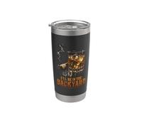 I'll Be In The Backyard Funny Cigar Bourbon Whiskey Lover Vaso térmico de acero inoxidable de doble pared