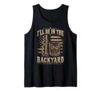 I'Ll Be in The Backyard Retro USA, Amantes del cigarro y el Bourbon Camiseta sin Mangas