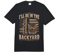 I'Ll Be in The Backyard Retro USA, Amantes del cigarro y el Bourbon Comfort Colors Adult Heavyweight T-Shirt