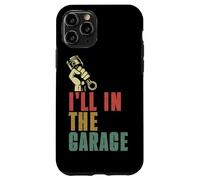 I'll Be In The Garage Mecánico Car Guy Reparación de Vehículos Retro Carcasa para iPhone 11 Pro