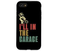I'll Be In The Garage Mecánico Car Guy Reparación de Vehículos Retro Carcasa para iPhone SE (2020) / 7 / 8