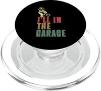 I'll Be In The Garage Mecánico Car Guy Reparación de Vehículos Retro PopSockets PopGrip para MagSafe