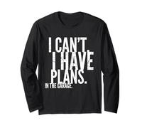 I'Ll Be in The Garage Mechanic Dad Joke Handyman Grandpa Manga Larga