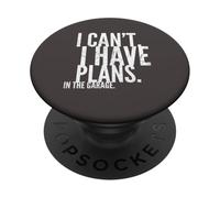 I'Ll Be in The Garage Mechanic Dad Joke Handyman Grandpa PopSockets PopGrip Adhesivo