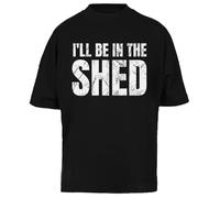 Ill Be In The Shed Funny Dad Joke Camiseta Extragrande Negra Baggy tee Unisex