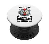 I'Ll Get Over It Funny Chicken Quote PopSockets PopGrip Adhesivo