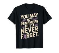 I'Ll Never Forget Alzheimer's Alzheimer's Awareness Ribbon Purple Memory Camiseta