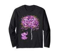 I'll Remember For You Purple Elephant Alzheimer - Conciencia sobre el Alzheimer Manga Larga