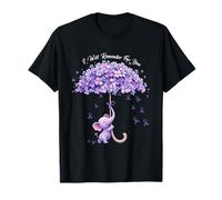 I'll Remember For You Purple Elephant Alzheimers Conciencia Camiseta