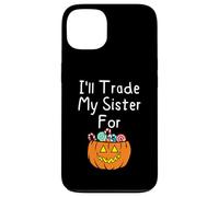 I'Ll Trade My Sister For Candy Siblings Calabaza de Halloween Carcasa para iPhone 13