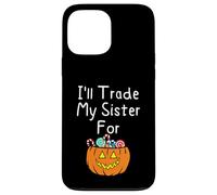 I'Ll Trade My Sister For Candy Siblings Calabaza de Halloween Carcasa para iPhone 13 Pro MAX