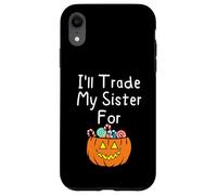 I'Ll Trade My Sister For Candy Siblings Calabaza de Halloween Carcasa para iPhone XR