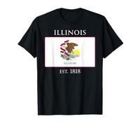 Illinois Flag 21st US State 1818 Illinoisan Camiseta