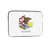 Illinois State Flag - Funda unisex a prueba de golpes, hecha de tela Oxford de alta densidad, práctica apertura con cremallera