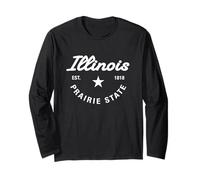 Illinois - The Prairie State - Throwback Design - Classic Manga Larga