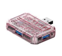 Illkjasfc Adaptador USB C transparente con puerto HDTV 4K PD100W, carga de datos de velocidad rápida, sincronización de 5 Gbps, adaptador multipuertos USB C