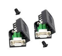 Illkjasfc Adaptadores De Terminal Puerto DB9pin Conectores Contactos Industriales Sin Soldadura Macho Y 9 Pines Conector Máquina Control Impuestos 2 Uds.