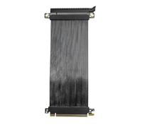 Illkjasfc Cable de extensión PCIe 5.0 X16 GPU recubierto de plata, cable plano blindado de doble conexión a tierra, baja interferencia, alta durabilidad, cable de extensión GPU