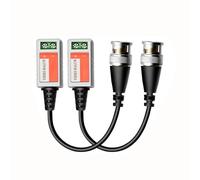 Illkjasfc Conectores pasivos de balun de vídeo BNC, cable transceptor pasivo para sistemas de cámaras de vigilancia, 200 m, rangos extensibles, transceptor CCTV
