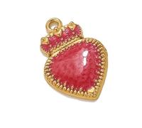 Illkjasfc Coronas De Acero Inoxidable Charm Corazón Hallazgo Joyería para Collar Hecho A Mano Pulsera Suministros para Hacer Joyas Elegantes Charm Acero Inoxidable con Estilo