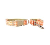 Illkjasfc Correa para perro con hermoso collar de calabaza 1 2 m de largo para entrenamiento fuerte, senderismo, natación, senderismo