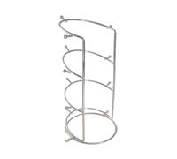 Illkjasfc Elegante soporte de almacenamiento de corona desmontable de cuatro niveles para exposiciones, elegante soporte de cristal para diadema, estante de exhibición de acero inoxidable