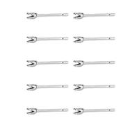 Illkjasfc Juego De 10 Espacios En para Aretes Punta Redonda Componentes Diamantes Imitación Resistentes para La Creación Pernos Prisioneros Personalizados Use Postes Aretes