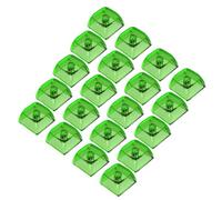 Illkjasfc Juego de 20 teclas transparentes en blanco 1U 1X XDA de altura translúcidas de cristal para teclados mecánicos