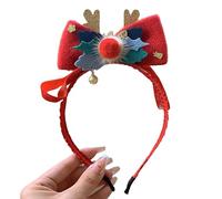 Illkjasfc MerryChristmas - Diadema de felpa con lazo para el pelo, accesorios para el cabello, accesorios para fiestas