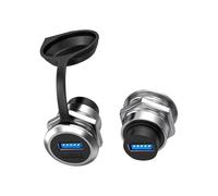 Illkjasfc Par De Acopladores Montaje En Panel USB3.0 Carcasa Compacta Zinc Instalación Sin Herramientas para Placas Y Accesorios 86 Mm Adaptadores USB Aleación Zinc