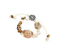Illkjasfc Pulsera De Cerámica Diseño Que No Destiñe Cadena para La Muñeca Pulsera Cómoda para Mujeres A Y Entusiastas De Artesanía Joyería Resistente Frente Liso Joyería Resistente Agua Y Sudor