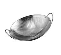 Illkjasfc Sartenes antiadherentes profesionales de acero inoxidable con textura de panal de miel antiadherente para pastas, filetes y ramen, sartén con mango