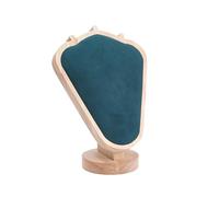 Illkjasfc Soporte de collar de terciopelo y estante de madera para la organización de joyas, accesorios prácticos para el dormitorio