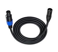 Illkjasfc SpeakOn - Cable de micrófono de escenario a macho con cierre de rosca de 3 pines, 1 8 m