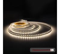 illuburg 24V Tira LED 5m Blanco Neutro 4000K 128LEDs/m 12W/m 7200lm SMD 2835 Regulable Strip Luces LED Autoadhesiva Iluminación Decorativa