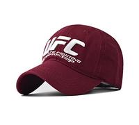 ILLUMAX Gorra Beisbol Hombre con Bordado U.F.C, Gorra de Ligereza y Transpirabilidad Unisex, Gorra Deportes de Verano al Aire Libre-Red 2||1 Piece