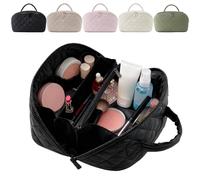 Illuminate Makeup Bag, Travel Makeup Bag, Petition Makeup Bags for Women (Black)
