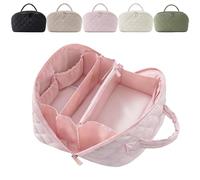 Illuminate Makeup Bag, Travel Makeup Bag, Petition Makeup Bags for Women (Light Pink)