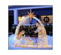 Illuminate Your Garden: Outdoor Nativity Scene with Stunning LED Lights