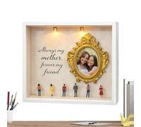 Illuminated Vintage Photo - Photo Box Keepsake Showcase, Memory Keepsake Box for gifting, Elegant Home Accent, Decorative Display Piece with warm lighting, Sentimental Gift Idea for memory keeping