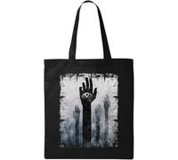 Illuminati New World Order I See All - Bolsa de algodón ecológico natural, color negro, Black, Talla única