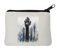 Illuminati New World Order I See All - Monedero de neopreno (10 x 11 cm), color blanco, White, Talla única