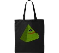Illuminati Rare Pepe The Frog Meme - Bolsa de algodón ecológico natural, color negro, Black, Talla única