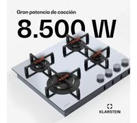 Illuminosa 4 cocina de gas 4 fuegos quemadores Sabaf acero inoxidable
