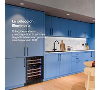 Illuminosa frigorífico para vino integrable | Zona dual | 129 litros | 46 botellas | 60 cm