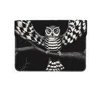 Illusion and Psychedelic Art - Funda de piel para MacBook Air de 13 pulgadas, funda protectora de piel sintética con impresión completa, elegante bolsa para laptop para mujeres y hombres
