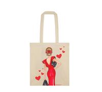 IllustrArte Bolsa Tote Cádiz Diseño Flamenca “Manuela” | Bolsa de Tela Algodón 135 g/m² (38 x 42 cm) | Asas Largas 60 cm | Impresión a Una Cara | Bolso Shopper Ligero (Hasta 5 kg)