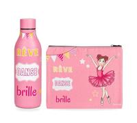 illustrArte Caja Regalo Ballet Marina Rêve Danse Brille: Botell Neceser | Pack de ballet a juego: botella térmica de acero de 500 ml y neceser impermeable de 22 x 17 cm, en caja regalo.
