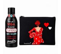 illustrArte Pack Flamenco Macarena Liso: Botella + Neceser